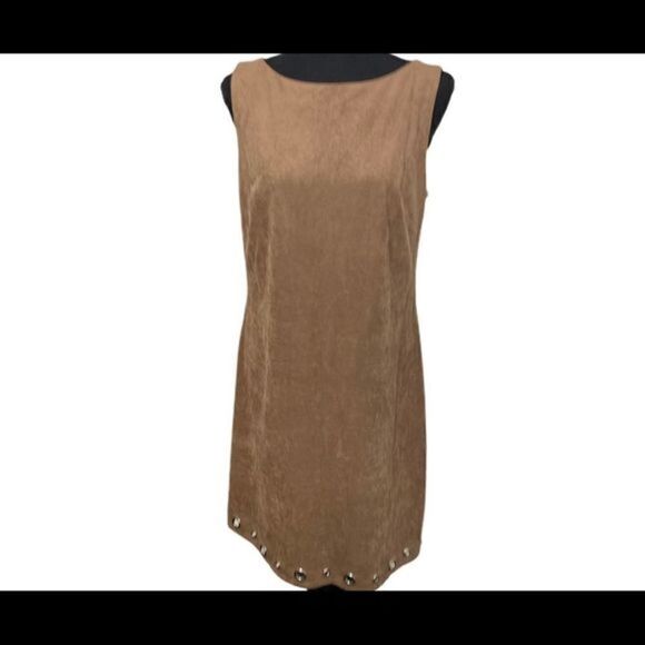 #141 JESSICA HOWARD vegan suede mini dress - Picture 1 of 10